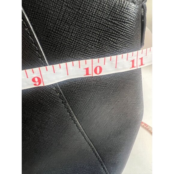 Michael Kors Ciara Medium Messenger Bag Purse Black Handbag Saffiano Leather - Picture 11 of 12